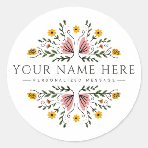 Personalisierte Round Stickers   Anpassbare Aufkle