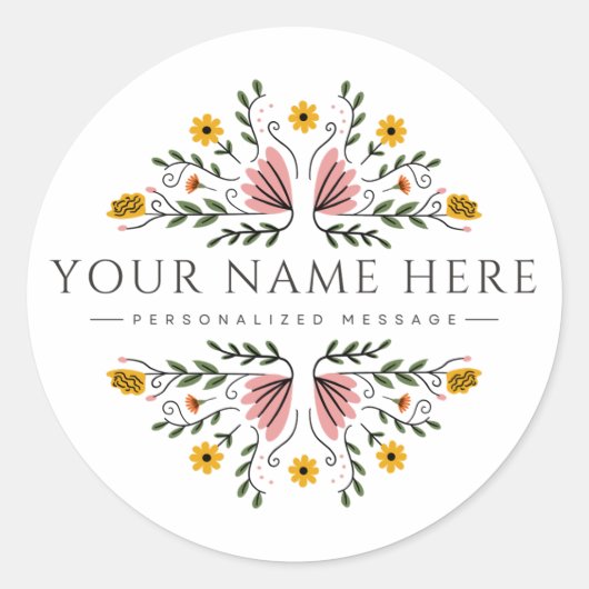 Personalisierte Round Stickers | Anpassbare Aufkle (Vorderseite)