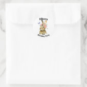 Personalisierte Round Stickers - Miss Hare (Tasche)