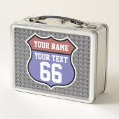 Personalisierte Route 66 Metall Brotdose (Rückseite)