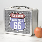 Personalisierte Route 66 Metall Brotdose (Beispiel)