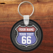 Personalisierte Route 66 Schlüsselanhänger (Vorderseite)