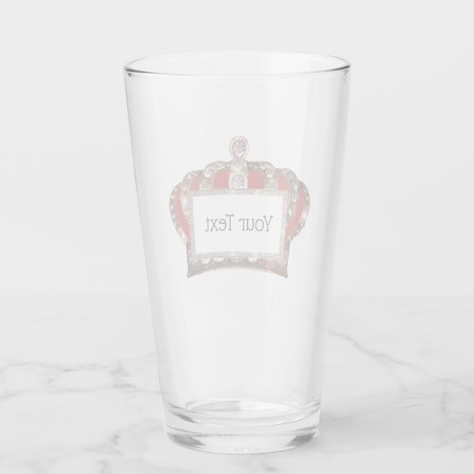 Personalisierte "Royal Crown" Glas (Rückseite)