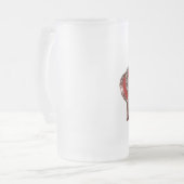 Personalisierte "Royal Crown" Mattglas Bierglas (Vorderseite Links)