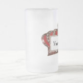 Personalisierte "Royal Crown" Mattglas Bierglas (Mittel)
