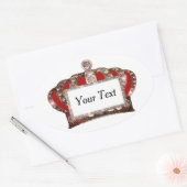 Personalisierte "Royal Crown" Ovaler Aufkleber (Umschlag)