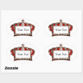 Personalisierte "Royal Crown" Ovaler Aufkleber (Blatt)