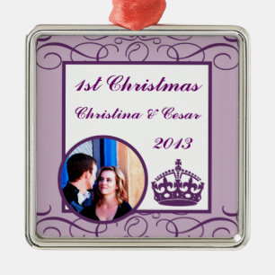 Personalisierte Royal Lila Crown/Wirbel Lava Ornament Aus Metall