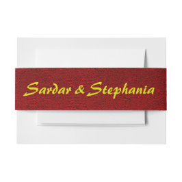 Personalisierte Royal Velvet Textur Einladungsbanderole