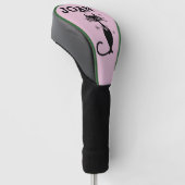 PERSONALISIERTE RTRO CAT CUSTOM GOLF TREIBERDECKUN HEADCOVER (angewinkelt)