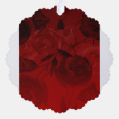 Personalisierte Rubinrote Tiara & Schmetterlinge Ornament Karte (Rückseite)