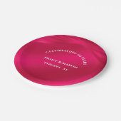 Personalisierte Ruby 40. Hochzeitstag-Party Pappteller (Schrägansicht)