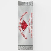 Personalisierte Ruby 40th Anniversary Banner (Vertikal)