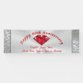 Personalisierte Ruby 40th Anniversary Banner (Horizontal)