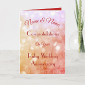 Personalisierte Ruby Anniversary Grußkarte. Karte (Vorderseite)