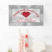 Personalisierte Ruby Happy Banner zum 40. Jahresta (Insitu)