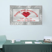 Personalisierte Ruby Happy Banner zum 40. Jahresta (Messeveranstaltung)