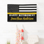 Personalisierte Rückgabe von Thin Gold Line Banner (Insitu)