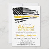 Personalisierte Rückgabe von Thin Gold Line Einladung (Vorderseite)