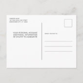 Personalisierte Rückgabe von Thin Gold Line Einladungspostkarte (Rückseite)