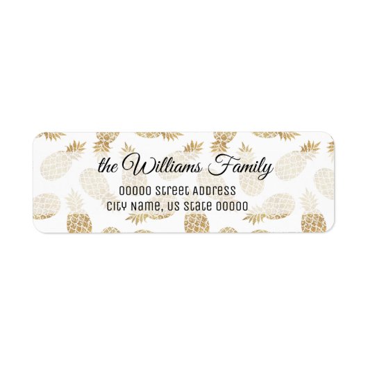 Personalisierte Rückgabeadresse für Ananas (Vorne)