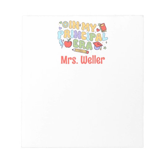 Personalisierte Rückkehr zur Schulzeit Notizblock (Vorderseite)