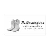 Personalisierte Rücksendeadresse Briefmarke Blauer Gummistempel (Prägung)