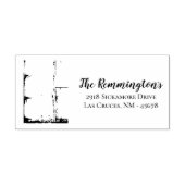Personalisierte Rücksendeadresse Briefmarke Weißwa Gummistempel (Prägung)