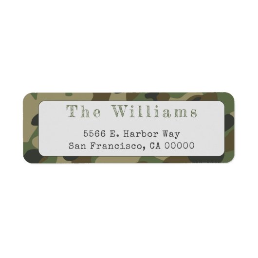 Personalisierte Rücksendeadresse der grünen Armee  (Vorne)
