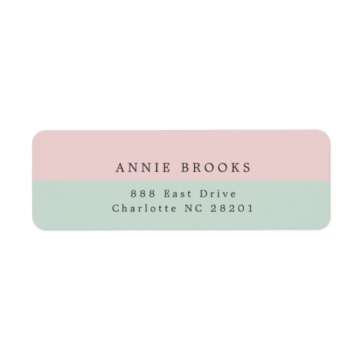 Personalisierte Rücksendeadresse der Minimalistisc (Vorne)