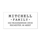 Personalisierte Rücksendeadresse der Schreibmaschi Permastempel (Design)