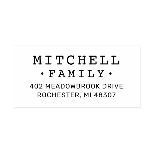 Personalisierte Rücksendeadresse der Schreibmaschi Permastempel (Design)