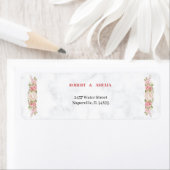 Personalisierte Rücksendeadresse Elegante Rose Blu (Insitu)