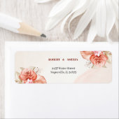 Personalisierte Rücksendeadresse Eleganter Blumenr (Insitu)