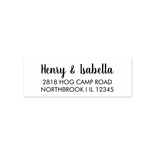 Personalisierte Rücksendeadresse Elegantes Skript Permastempel (Design)