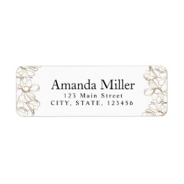 Personalisierte Rücksendeadresse Etikett Gold und 