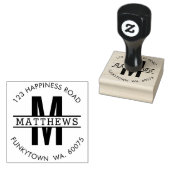 PERSONALISIERTE RÜCKSENDEADRESSE fett Gummistempel (Stempel)