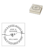 Personalisierte Rücksendeadresse für das Familiens Gummistempel (Stempel)