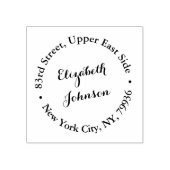 Personalisierte Rücksendeadresse für elegante Skri Gummistempel (Prägung)