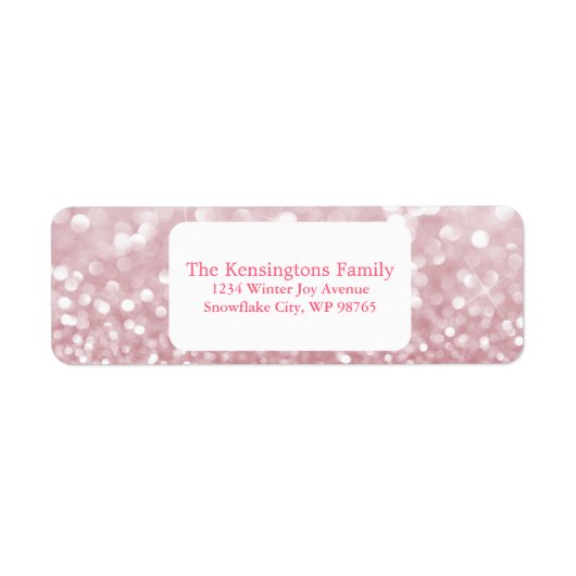 Personalisierte Rücksendeadresse für Rosa-Sparkeil (Vorne)