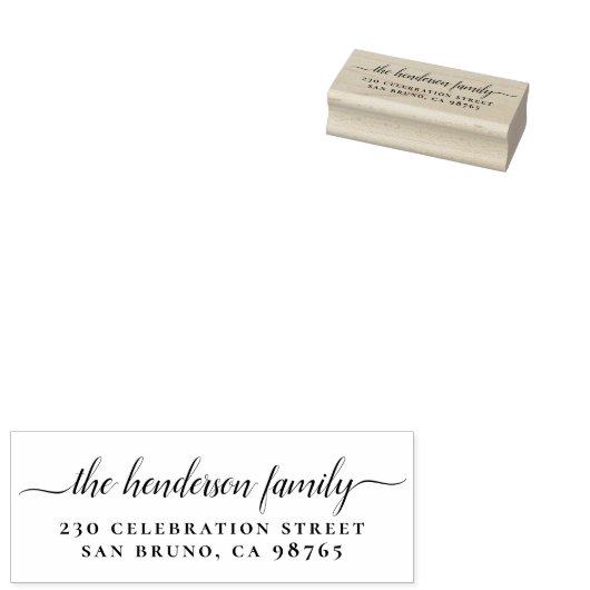 Personalisierte Rücksendeadresse für Skriptfamilie Gummistempel (Stempel)