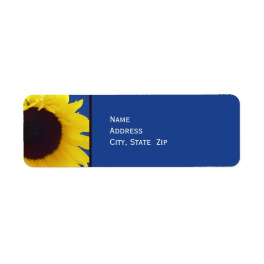 Personalisierte Rücksendeadresse für Sonnenblumen (Vorne)