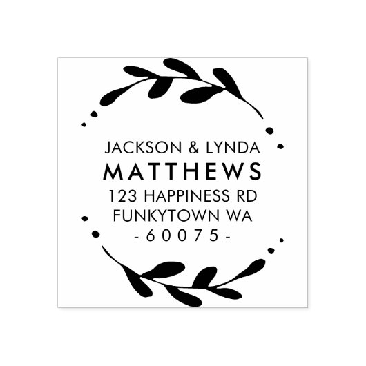 PERSONALISIERTE RÜCKSENDEADRESSE GUMMISTEMPEL (Prägung)