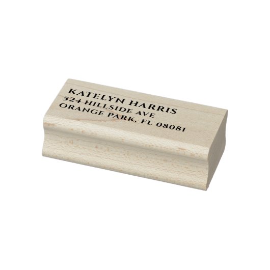 Personalisierte Rücksendeadresse Holz Gummistempel (Stempel)