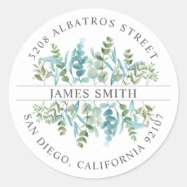 PERSONALISIERTE RÜCKSENDEADRESSE I RUNDER AUFKLEBER