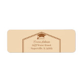 Personalisierte Rücksendeadresse in Braun und Beig (Vorne)