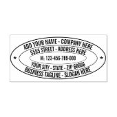 Personalisierte Rücksendeadresse Ovale Briefmarke Permastempel (Design)