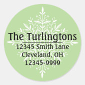 Personalisierte Rücksendeadresse Runder Aufkleber (Vorderseite)