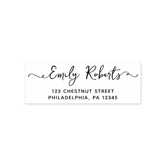 Personalisierte Rücksendeadresse Selbstbewusste Br Permastempel (Design)