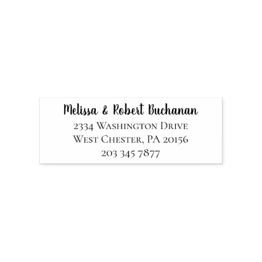 Personalisierte Rücksendeadresse und Telefon Permastempel (Design)